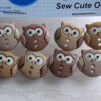 Dress it up Knöpfe    Eulen   (1 Pck.)       Sew Cute Owls Bild 1
