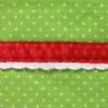 Mäppchen Täschchen Punkte Blumen grün weiß  pink  Karo kariert handmade Bild 4