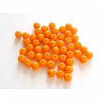 Glasperlen rund 6 mm - orange opak 2. Wahl Bild 1