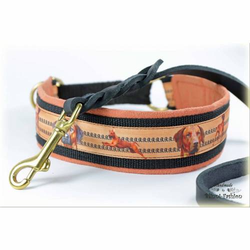Halsband RHODESIAN RIDGEBACK mit Zugstopp, Hund, Hundehalsband, Martingale