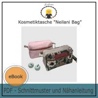 PDF Schnittmuster und Nähanleitung Kosmetiktasche Neilani, Kulturtasche, Windeltasche