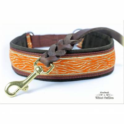 Halsband TIGER mit Zugstopp für Hunde, Hundehalsband Martingale