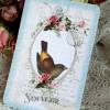 3 schöne Postkarten / Grußkarten / Dekokarten als Set mit romantischen Vintage Rosen Bild 4