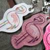 FLAMINGO Schlüsselanhänger pink Taschenanhänger personalisierbar mit Name/kurzemText Bild 2