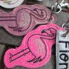 FLAMINGO Schlüsselanhänger pink Taschenanhänger personalisierbar mit Name/kurzemText Bild 3