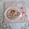 Glückwunschkarte, Geburtskarte zur Geburt/Taufe für ein Mädchenn in rosa/weiß Bild 4