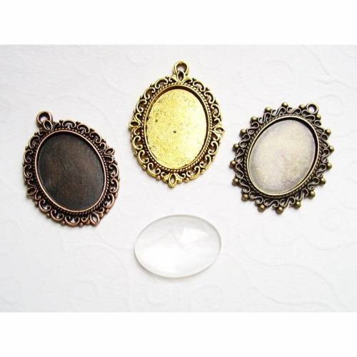 Glas-Cabochons transparent oval - verschiedene Größen - Auswahl