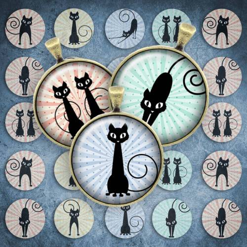 016 - Cabochon Vorlagen, 25mm 18mm 14mm 12mm, rund, Cabochon Motive, Bottle Cap images