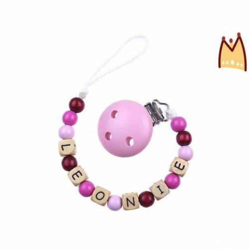 Schnullerkette "Farbmix rosa"