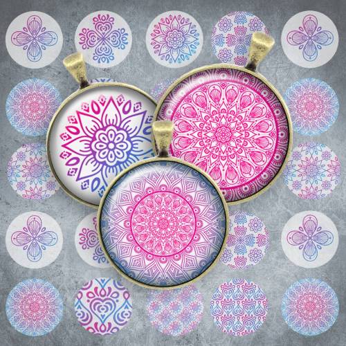 064 - Cabochon Vorlagen, 25mm 18mm 14mm 12mm, rund, Cabochon Motive, Bottle Cap images