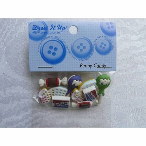 Dress it up Knöpfe   Süßigkeiten    (1 Pck.)     Penny Candy      Kinderknöpfe