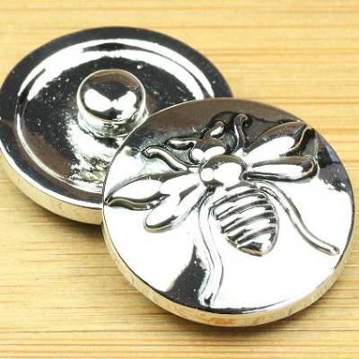 Schmuckknopf, Biene, Metall, 20mm