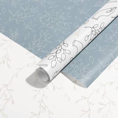 Geschenkpapier Set *Scandi Leaf* / DIN A3 Einwickelpapier für Valentinstag, Geburtstag und Muttertag