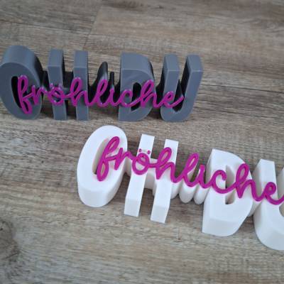 Oh Du Fröhliche / Schriftzug / Dekoration /Geschenkidee