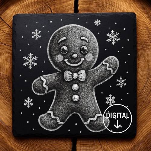 Laserdatei Lebkuchen – Gravurdatei PNG für Schiefer & Holz | Bildgravur