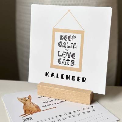Lustiger Katzenkalender als PDF zum Ausdrucken – Immerwährender DIY Katzen Kalender