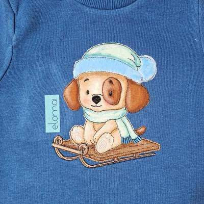 Ski Otter Willi -  Stickdatei Doodle Applikation 5 Größen, 5 Formate Winterfreunde