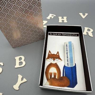 Zeugnisbelohnung Schiebeschachtel – Geschenk für gutes Zeugnis, Einschulung & Schulabschluss