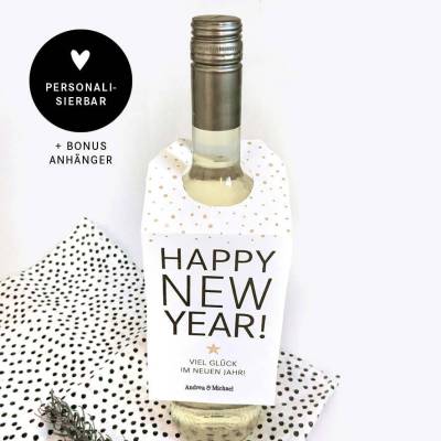 Flaschenanhänger + Geschenkanhänger | Anhänger für Flaschen | Geschenkidee Silvester | Ausdruck