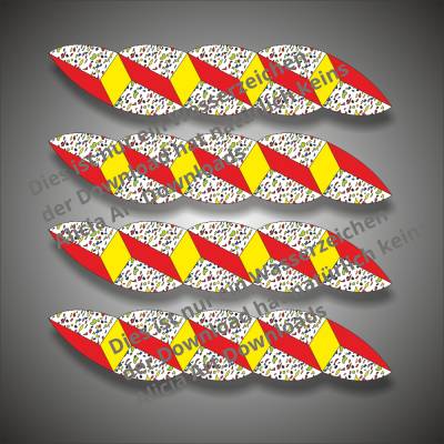 Optische Täuschung Fliegende Treppen 29,7 x 29,7 cm Vier Farbvarianten