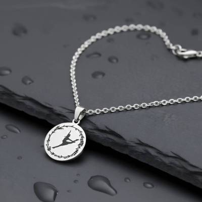 Edelstahl Schmuckanhänger – Tanzmariechen Silhouette inkl. 50 cm Kette