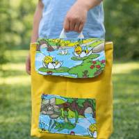 Personalisierbarer Kindergartenrucksack - Biene Maja personalisierbar mit Namen - Gelber Rucksack aus Canvas Bild 2