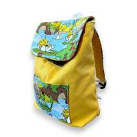 Personalisierbarer Kindergartenrucksack - Biene Maja personalisierbar mit Namen - Gelber Rucksack aus Canvas Bild 4