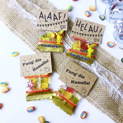 Druckvorlage Karneval & Fasching: Haribo Tütenklappe Helau & Alaaf – Tischdeko, Gastgeschenk & Mitgebsel