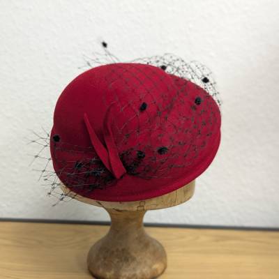 Filzhut Hütchen 50-er Jahre mit Schleier