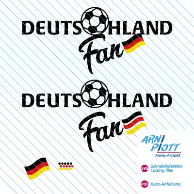 SVG Plotterdatei Fußball WM, EM, Meisterschaft, Deutschland-Fan, Vektordatei, Fan-Shirt, Fan-Hoodie, Sticker, Aufkleber