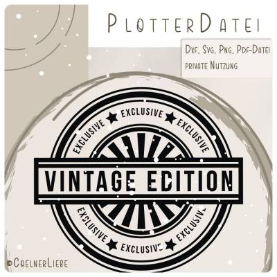 Plotterdatei Vintage Stempel – Retro-Look für DIY-Projekte
