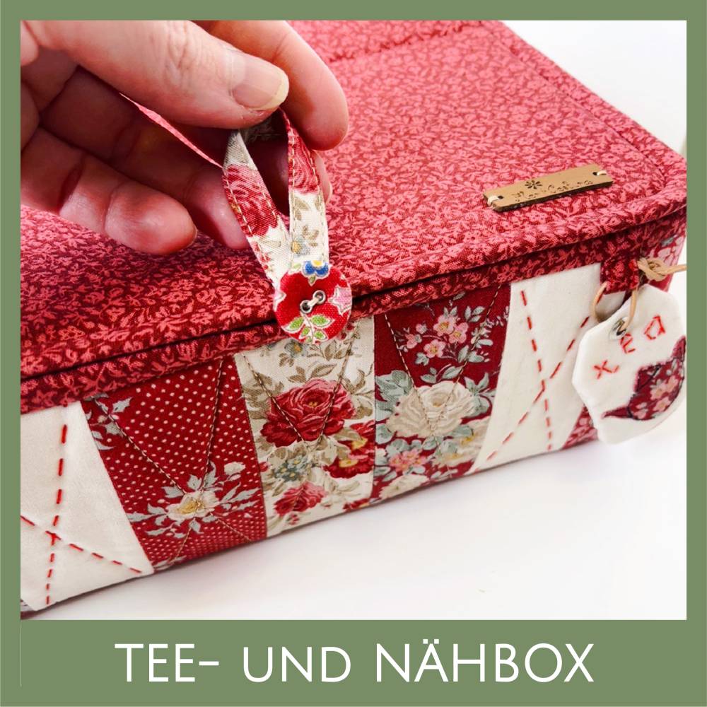 Nähbox & Teebox | PDF Schnittmuster Box | Organizer mit Einsatzkörben und Untersetzern Bild 1