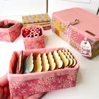 Nähbox & Teebox | PDF Schnittmuster Box | Organizer mit Einsatzkörben und Untersetzern Bild 9