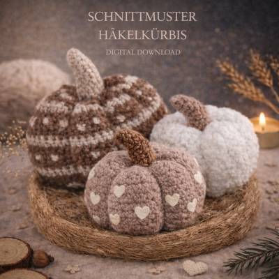 Häkelanleitung Kürbis Deko – PDF Anleitung für Anfänger | DIY Wohndeko
