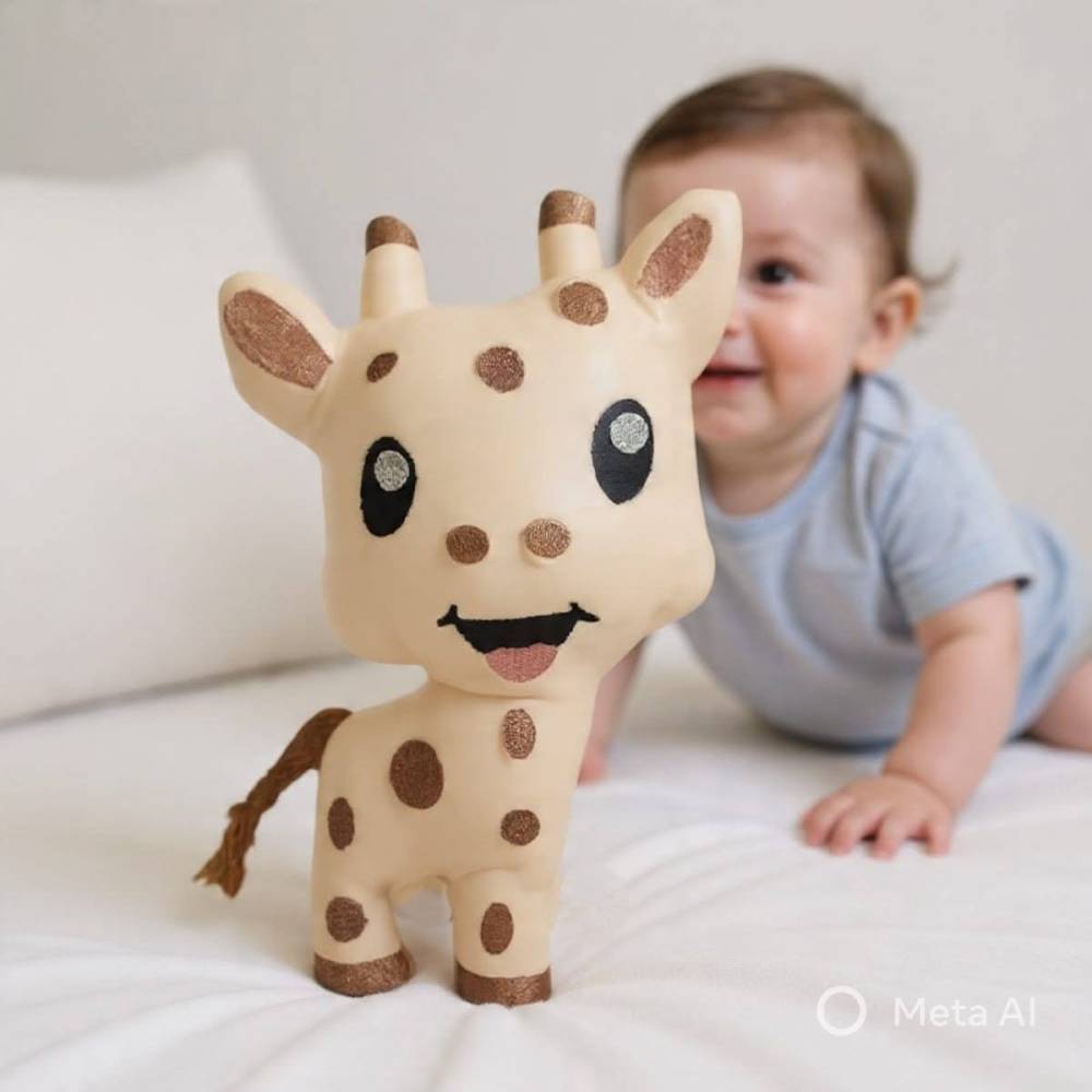Stickdatei Giraffe Gerda – 3 Größen In the Hoop Set für Baby – Maschinenstickerei mit deutscher Anleitung Bild 1