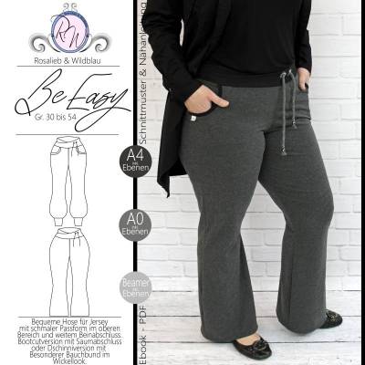 Ebook Schnittmuster BeEasy Damenhose Gr. 30 bis 54