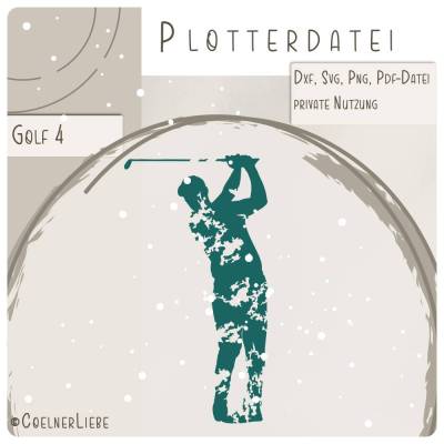 Plotterdatei Golf Spieler 4 - Leidenschaft im Schwung
