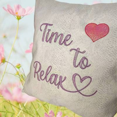 Stickdatei ABC Schönschrift mit Herzen & Schnörkel | Set 641 Mylar Stickfolie ca. 5cm