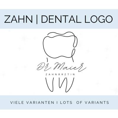 Minimalistisches One-Line Zahn Logo – Individuell anpassbar für Zahnärzte, Zahnkliniken & Kieferorthopädie