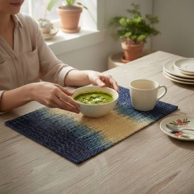 Handgewebte Platzmatte 45x30 cm aus Seegras – Nachhaltige Tischdeko & Untersetzer