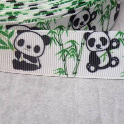 Panda Pandabär Ripsband 22 mm – Bunte Borte zum Nähen & Basteln
