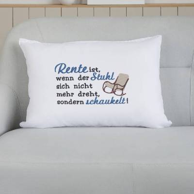 Stickdatei Spruch zur Rente