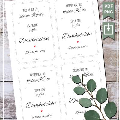 Dankeschön – Stilvolle Hintergrundkarte im PDF/PNG-Dateiformat für kreative DIY-Projekte