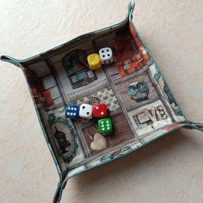 Würfelbrett, faltbar, Würfelunterlage, Würfeltablett