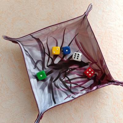 Würfelbrett, faltbar, Würfelunterlage, Würfeltablett