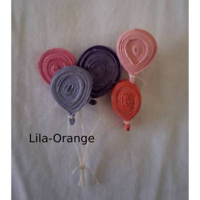 Lutballons als Broschen, Handgearbeitet