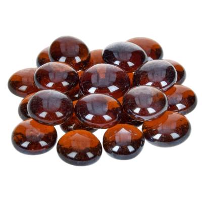 Glas-Nuggets irisierend Topazfarben 13-15mm