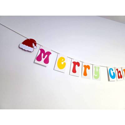 Merry Christmas Girlande/Frohe Weihnachten Girlande