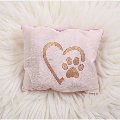 Stickdatei Pfote mit Herz Set 2629 – 4 Größen, Glitzereffekt, Mylar, kompatibel für viele Stickmaschinen