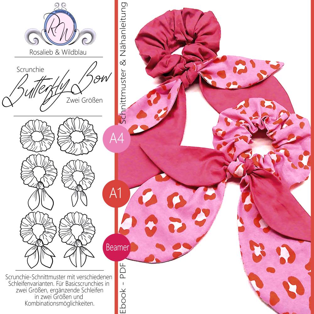 Freebook Scrunchie ButteflyBow Bild 1